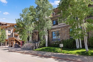 Exterior: On-site parking for 1 car in covered garage