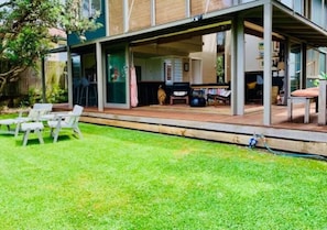 Beachfront lawn