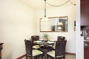 Separate Dining Area for four.