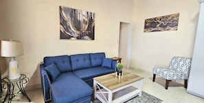 New living room furniture. Couch turns into a bed
