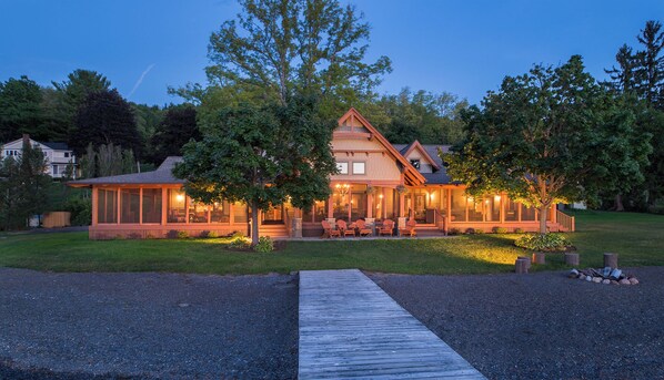 2 permanent docks, raft for swimming, and fire pit on beach