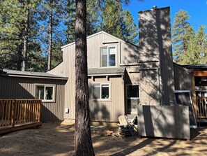 The back of the home, with the Casita on the left with it’s private deck