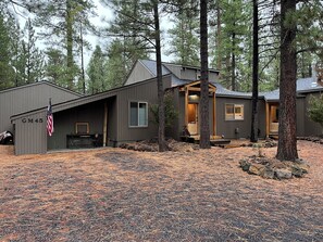 The full house is shown here from the front