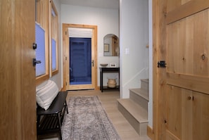 Entryway from the heated garage