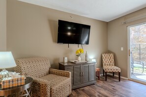 Living Room with Large Flat Screen TV