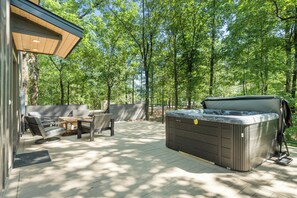 Every unit at In the Trees resort has a hot tub with incredible views