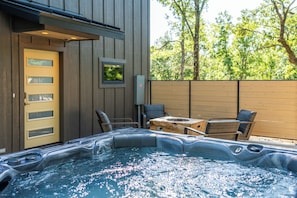 All In the Trees treehouses and cabins have a private hot tub