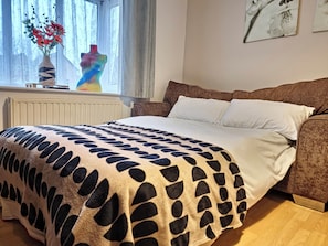 Sofa bed available.