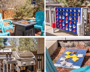 From grilling to gaming, we’ve packed your stay with all the backyard essentials!