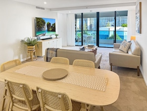 Stylish open plan living and dining