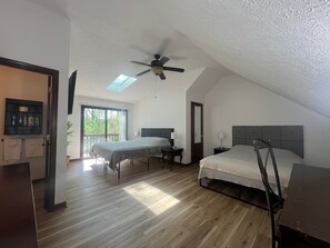 Master Bedroom #3:and Master Bath #3, skylight, King and Queen beds, deck, etc.