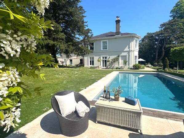 Champagne by the pool