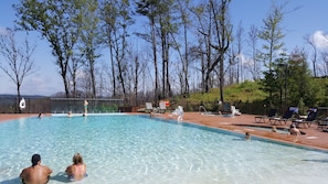 Infinity pool within a few minutes walk