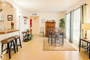 Dining area and front room.
