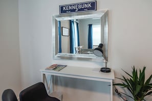 Desk available next to the dining table.
