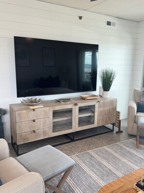 75’ Smart TV in living room