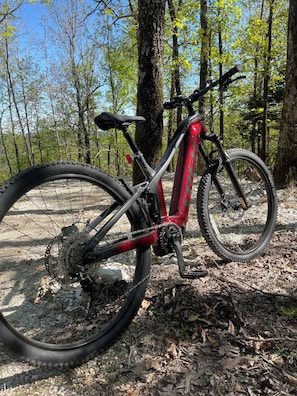 ebike rentals available for exploring adjacent Northwoods and Cedar Glades trails