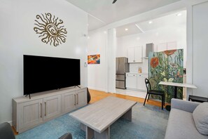 quiet living space at back of house