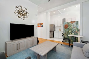 quiet living space at back of house