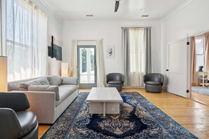 Bright and gorgeous living room space 