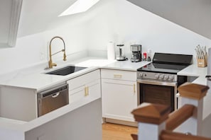 fully stocked sunken kitchen