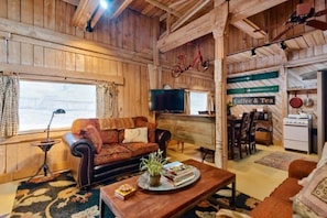 Warm and welcoming decor.