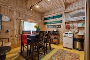 Dining table with room for 4.