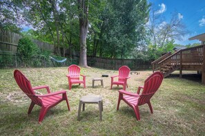 Sink into the Adirondack chairs and let your worries drift away. 