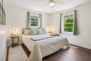 2nd Bedroom with a king size bed & smart
 TV
