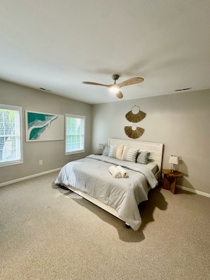 Oversized Master bedroom with King bed, and ensuite full-bath