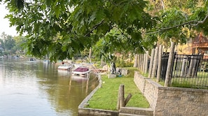 Over 100' waterfront in the backyard