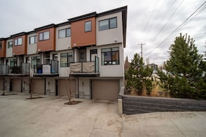 Garage parking and balcony view