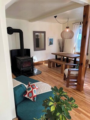 Open concept living and dining room