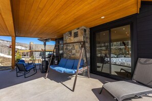 Private back patio