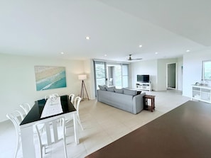 Open plan living and dining