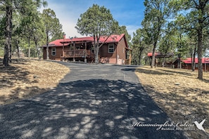 Paved circle driveway