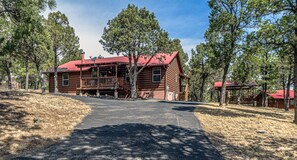 Paved circle driveway