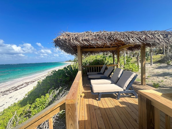 beach deck with shower