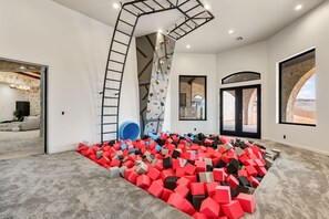 Foam Pit and rock climbing wall