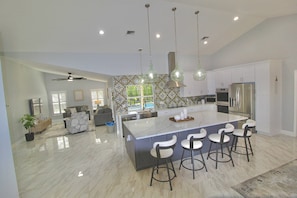 The gorgeous open floorplan offers so much space to enjoy together.