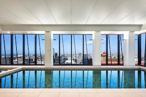 An indoor heated pool & Jacuzzi.