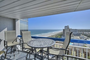 Have your morning coffee while watching the waves.