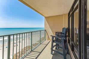 Architecture, Balcony, Building, Person, Chair