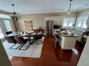 Kitchen and dining room