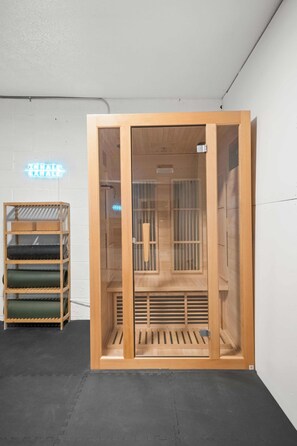 Eat too much? Get some much needed gym and sauna time in!
