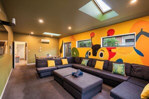 The lounge as you enter with plenty living spaces