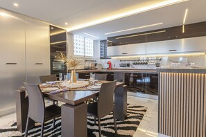Kitchen and dining area