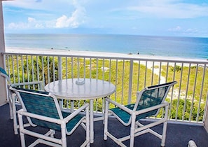 Enjoy breathtaking views and the refreshing ocean breeze from your private balcony, perfect for relaxing after a day at the beach.