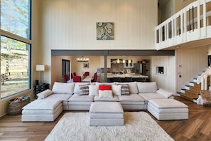 Living Room | 1st Floor | Central A/C & Heating | Fireplace