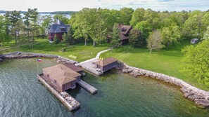 Our Dock is the perfect perch for swimming, fishing, or simply watching the river unfold.